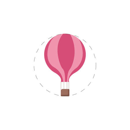 hot air balloon clipart. hot air balloon isolated simple vector clipartのイラスト素材