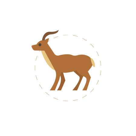 Antelope clipart. Antelope isolated simple vector clipartのイラスト素材