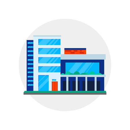 business center clipart. business center isolated simple flat vector clipartのイラスト素材