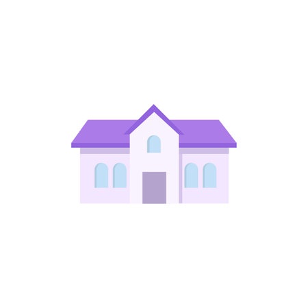 house clipart. house isolated simple flat vector clipartのイラスト素材