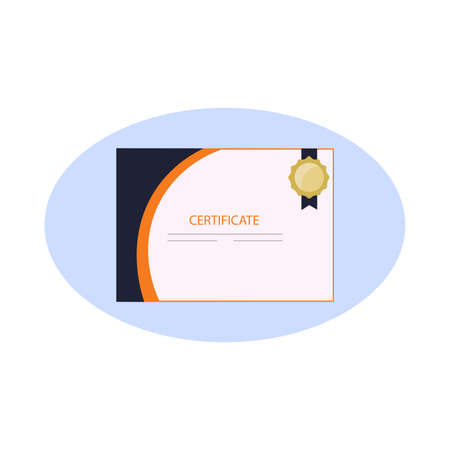 certificate clipart. certificate simple vector clipart. certificate isolated clipart.のイラスト素材