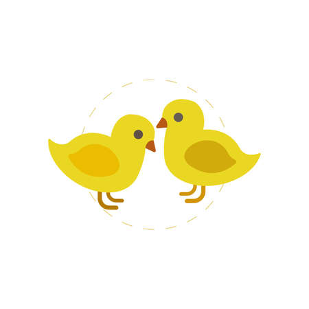 Chick clipart. Chick simple vector clipart.のイラスト素材
