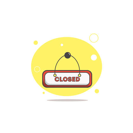 shop closed tag clipart. shop closed tag simple vector clipart.のイラスト素材