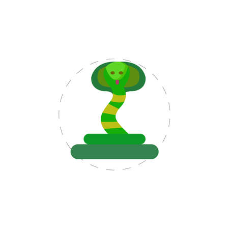cobra snake clipart. cobra snake simple vector clipart.のイラスト素材