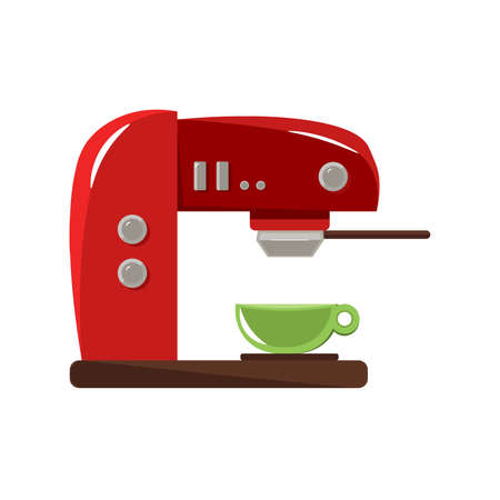 coffee maker clipart. coffee maker simple vector clipart.のイラスト素材