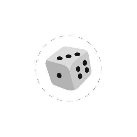 dice cube clipart. dice cube simple vector clipart. dice cube isolated clipart.のイラスト素材