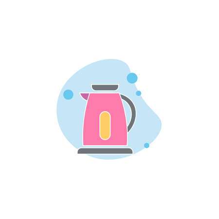 electric kettle clipart. electric kettle simple vector clipart. electric kettle isolated clipart.のイラスト素材