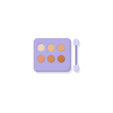 Eye shadow kit clipart. Eye shadow kit simple vector clipart. Eye shadow kit isolated clipart.のイラスト素材