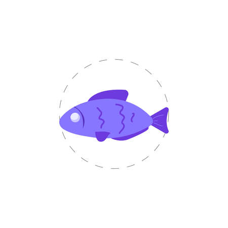fish clipart. fish simple vector clipart. fish isolated clipart.のイラスト素材