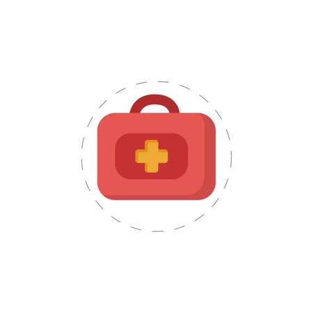 first aid kit clipart. first aid kit simple vector clipart. first aid kit isolated clipart.のイラスト素材