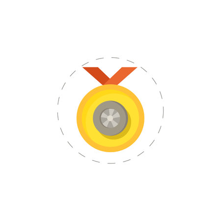 winner medal clipart. winner medal simple vector clipart. winner medal isolated clipart.のイラスト素材