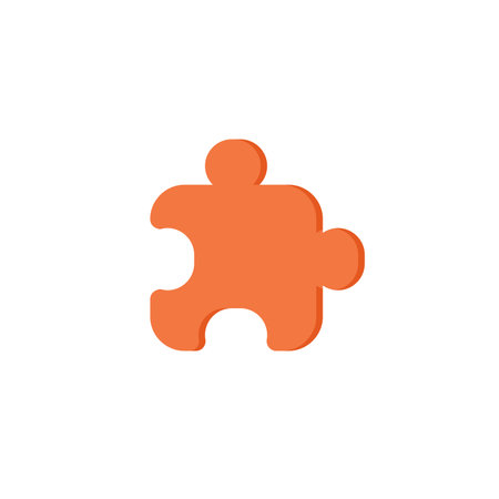Puzzle clipart. Puzzle simple vector clipart. Puzzle isolated clipart.のイラスト素材