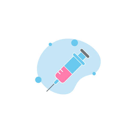 Syringe, injection clipart. Syringe simple vector clipart. Syringe isolated clipart.のイラスト素材