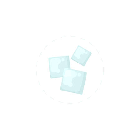 ice cubes clipart. ice cubes simple vector clipart. ice cubes isolated clipart.のイラスト素材