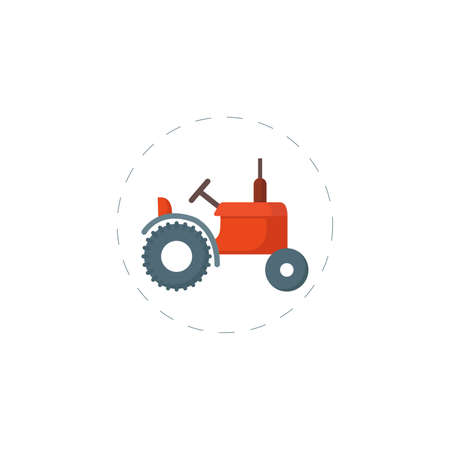 tractor clipart. tractor simple vector clipart. tractor isolated clipart.のイラスト素材