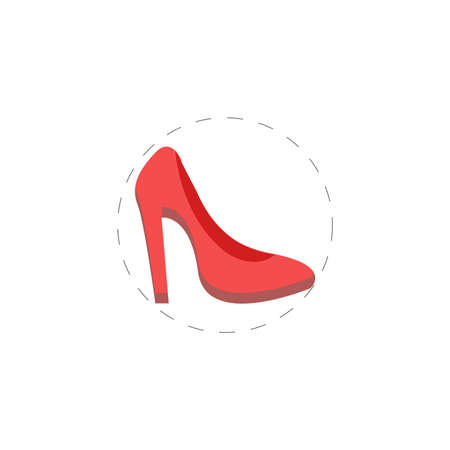 woman heel clipart. woman heel piece simple vector clipart. woman heel piece isolated clipart.のイラスト素材