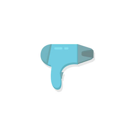 Blow-dry vector colorful clipart. Blow dry flat illustrationのイラスト素材
