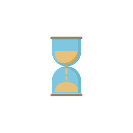 Hourglass vector colorful clipart. sandglass flat illustration