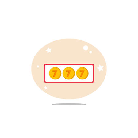 jackpot casino slot vector clipart. casino slot flat illustrationのイラスト素材