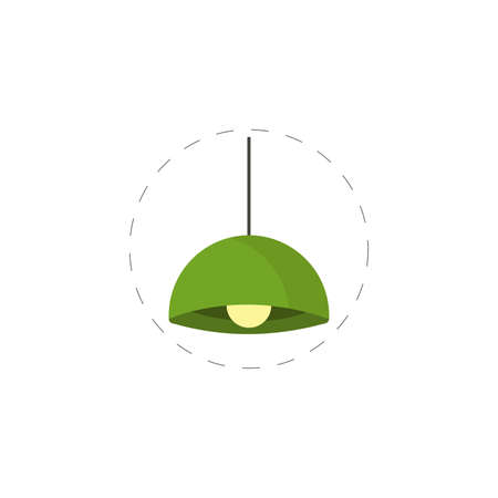 Chandelier vector clipart. Chandelier isolated flat icon.のイラスト素材