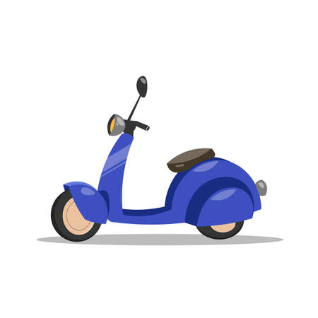 Scooter vector clipart. Scooter motorcycle bike isolated flat icon.のイラスト素材