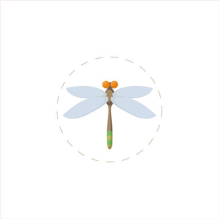 dragonfly vector clipart. dragonfly isolated flat icon.のイラスト素材