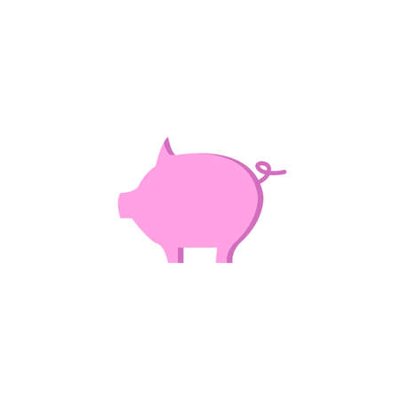 piggy bank vector clipart. pig isolated flat icon.のイラスト素材