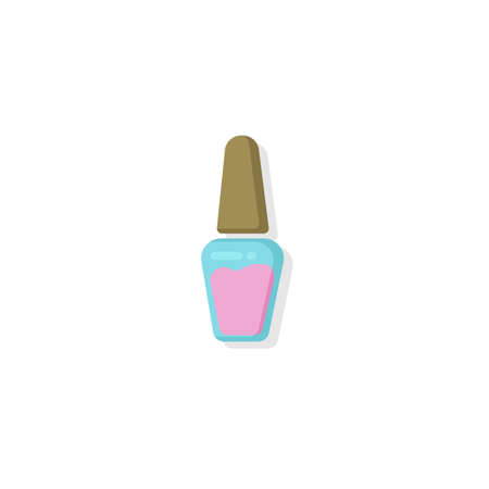 nail polish clipart. nail polish colorful flat vector icon.のイラスト素材