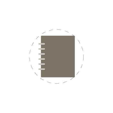 Notebook clipart. Notebook colorful flat vector icon.のイラスト素材
