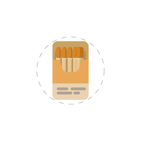 cigarette pack clipart. cigarette pack colorful flat vector icon.のイラスト素材