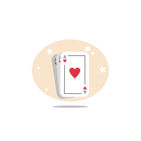 playing cards aces clipart. playing cards aces colorful flat vector icon.のイラスト素材