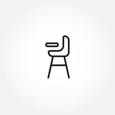 Baby Chair line icon. Baby Chair isolated line iconのイラスト素材