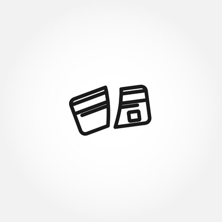 broken credit card line iconのイラスト素材