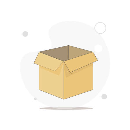 box isolated illustration. box flat icon on white background. box clipart.