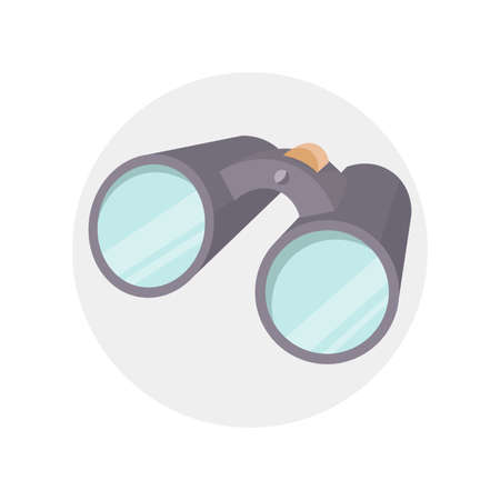 binoculars isolated illustration on white background. binoculars clipart. binoculars flat icon.の写真素材