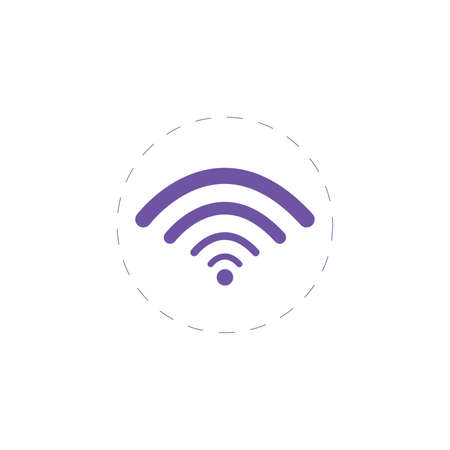wi-fi isolated illustration on white background. wi-fi clipart. wi-fi flat icon.の写真素材
