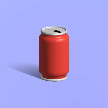 soda can 3d icon. red soda can 3d iconのイラスト素材