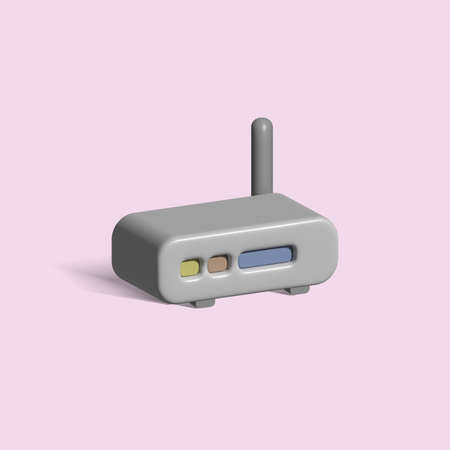 wi fi router 3d icon. wi fi 3d illustration