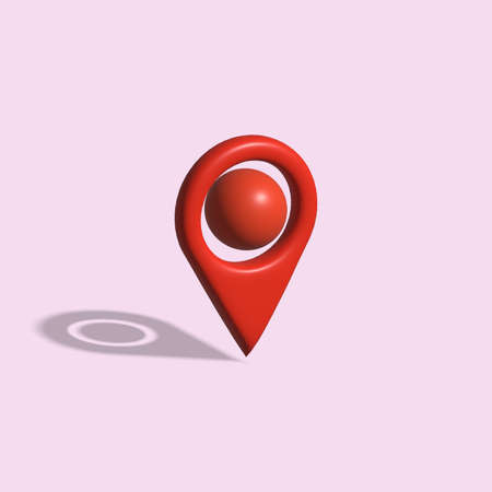 map pin 3d icon. red map pin 3d illustration,