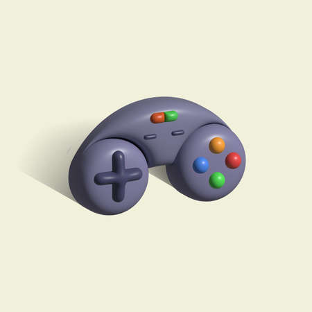 joystick 3d icon. gamepad 3d illustration.