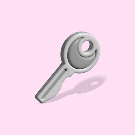 Key 3d icon. Key  element 3d illustration.