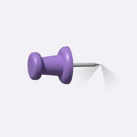 Push pin vector 3d icon. office push pin 3d illustrationのイラスト素材