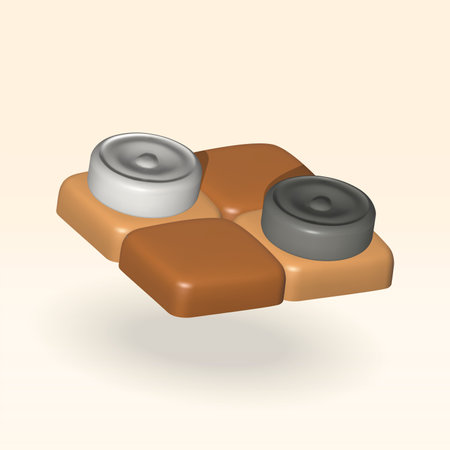 checkers isolated 3d icon. Game of checkers 3d illustration.の写真素材