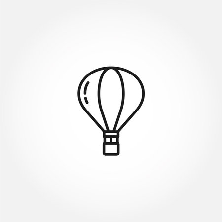 hot air balloon line icon.のイラスト素材