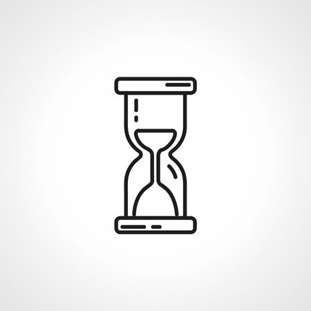 hour glass line icon. sandglass line icon. sand watch outline iconのイラスト素材