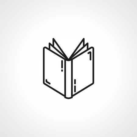 Book line icon. open book outline icon.のイラスト素材