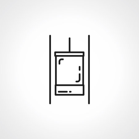 elevator line icon. lift outline icon.