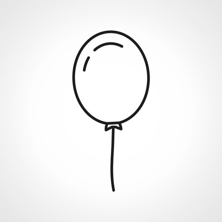 balloon line Icon. balloon web linear icon.のイラスト素材