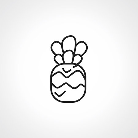 Pineapple line icon. Pineapple linear iconのイラスト素材