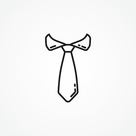 Tie line icon, Tie web linear icon.のイラスト素材